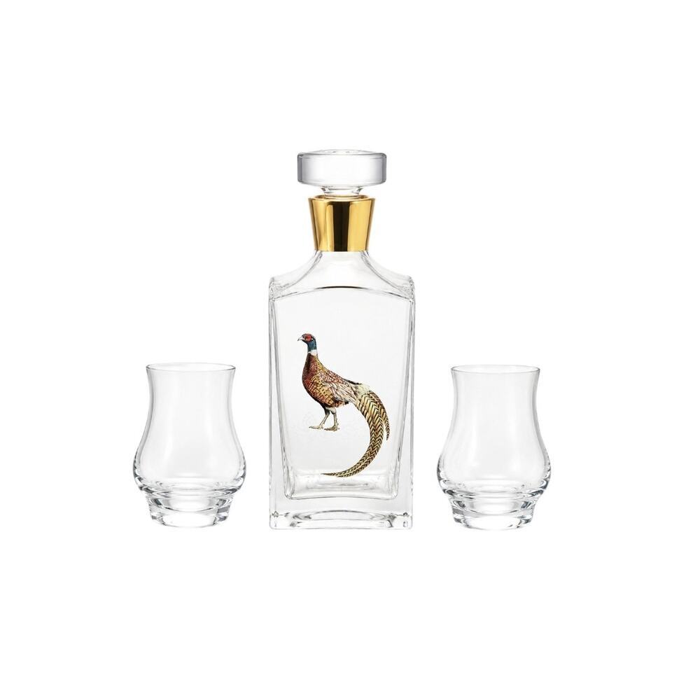 Rare Williams Sonoma Plymouth Crystal Whiskey Decanter Set